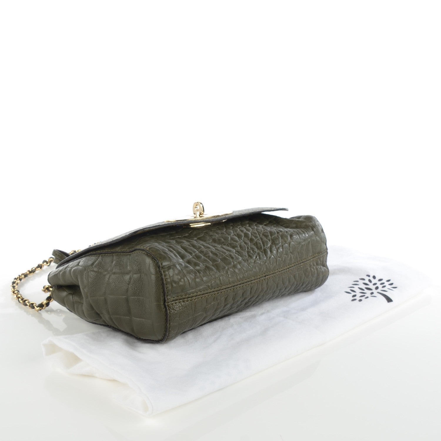 Mulberry Nappa Crocodile Embossed Small Lily Nettle Green 4 of 7