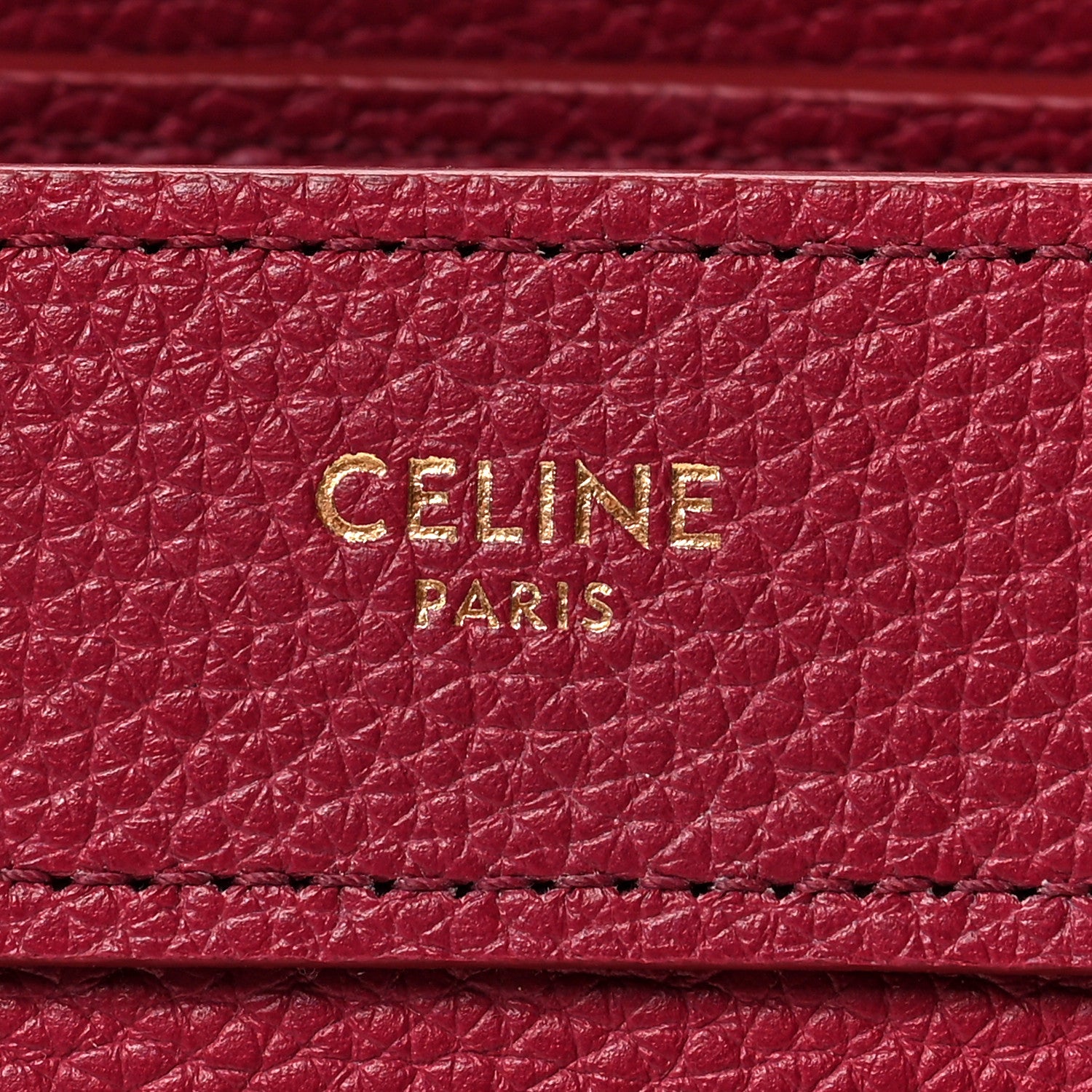 Celine Drummed Calfskin Nano Luggage Plum 6 of 9
