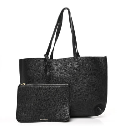 Mansur Gavriel Calfskin Small Shopping Tote Black Gold 1 of 9