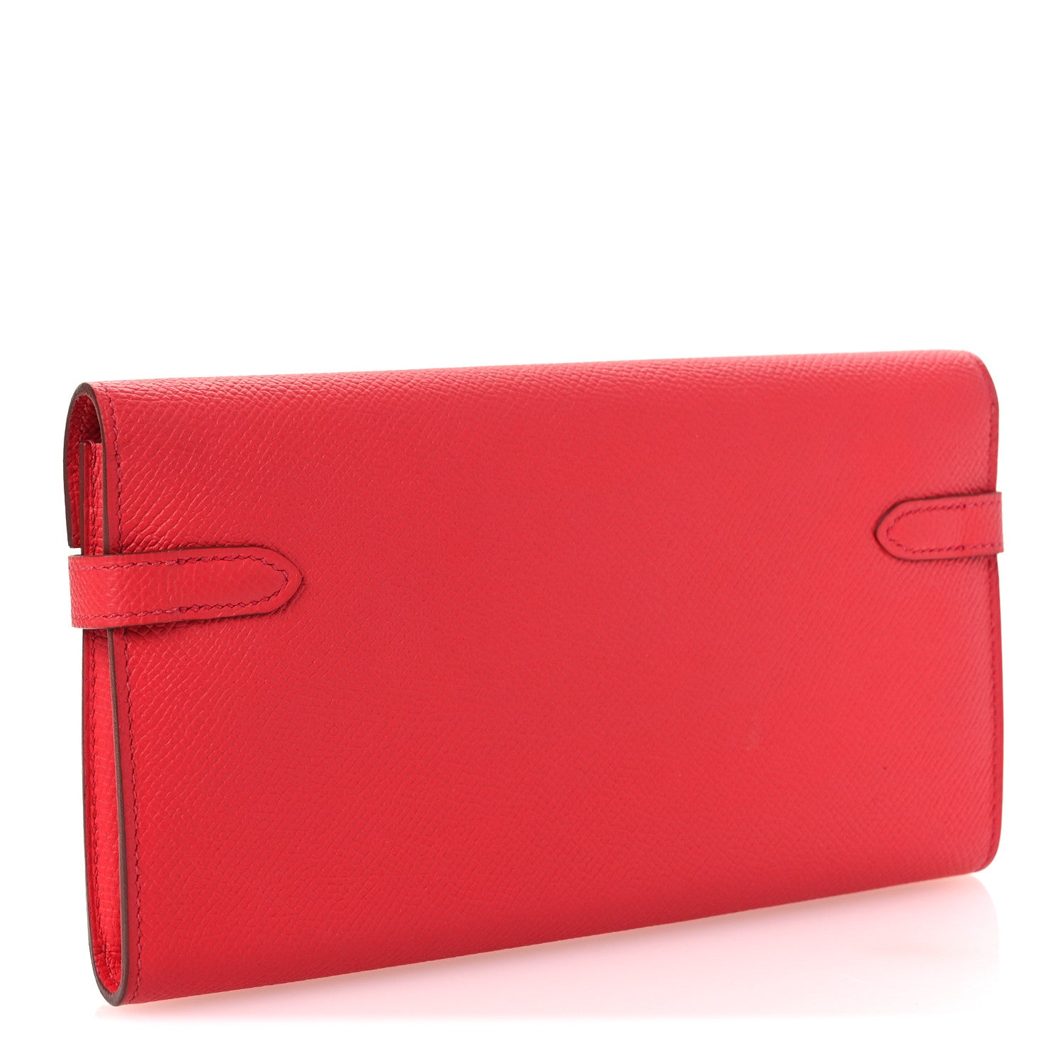 Hermes Epsom Kelly Longue Wallet Rouge Pivoine 6 of 28