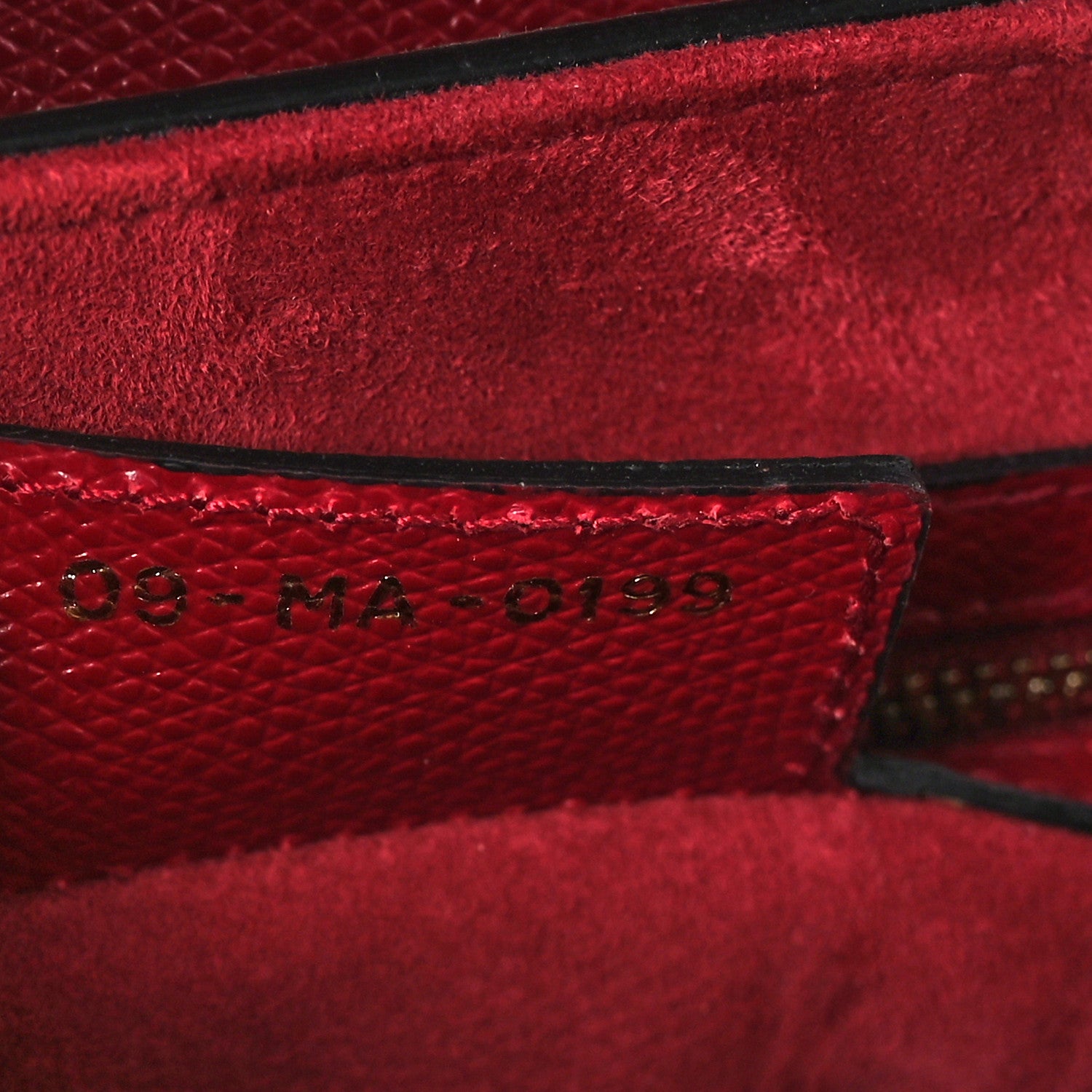 Christian Dior Grained Calfskin Saddle Bag Red 6 of 9
