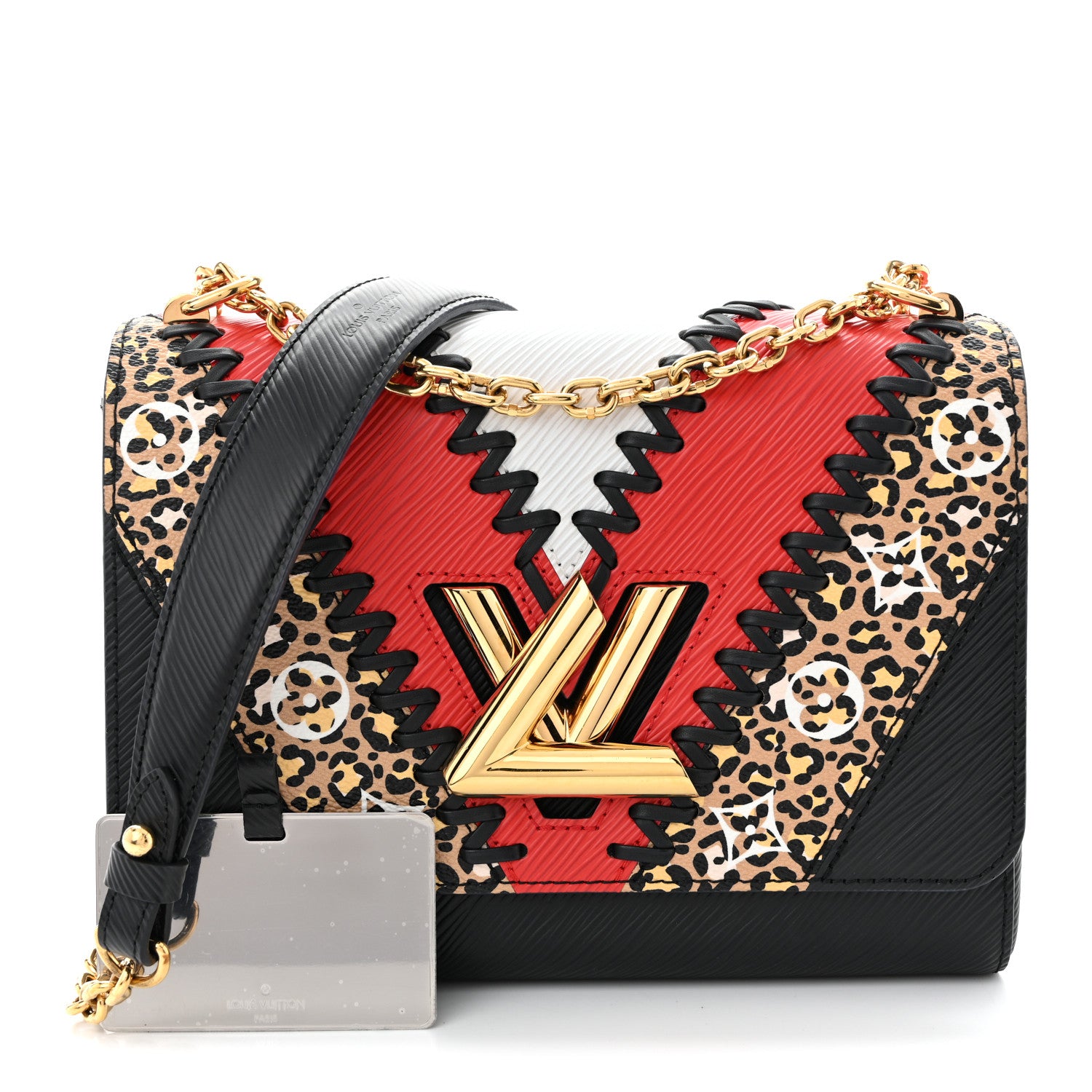 Louis Vuitton Epi Jungle Twist Shoulder Bag MM Black Coquelicot 3 of 10