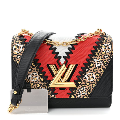 Louis Vuitton Epi Jungle Twist Shoulder Bag MM Black Coquelicot 3 of 10