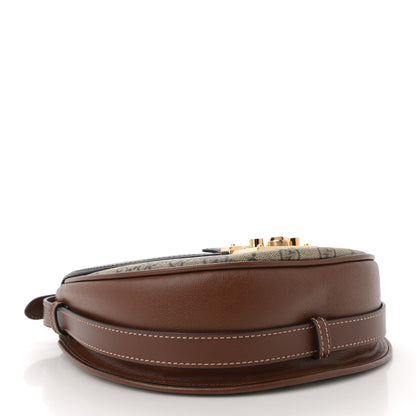 Gucci GG Supreme Monogram Calfskin Small Padlock Messenger Shoulder Bag Beige Black Cuir 4 of 10