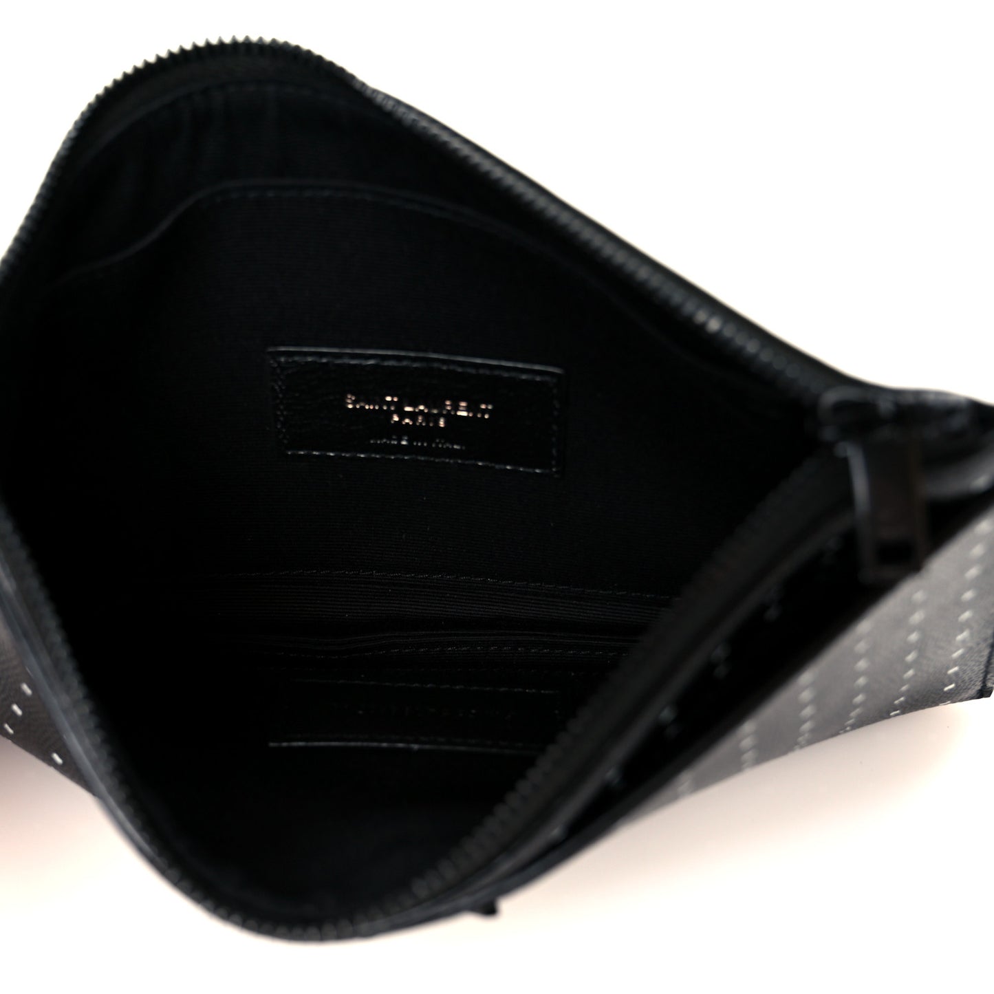Grain De Poudre Square Dot Zip Bill Pouch Black White