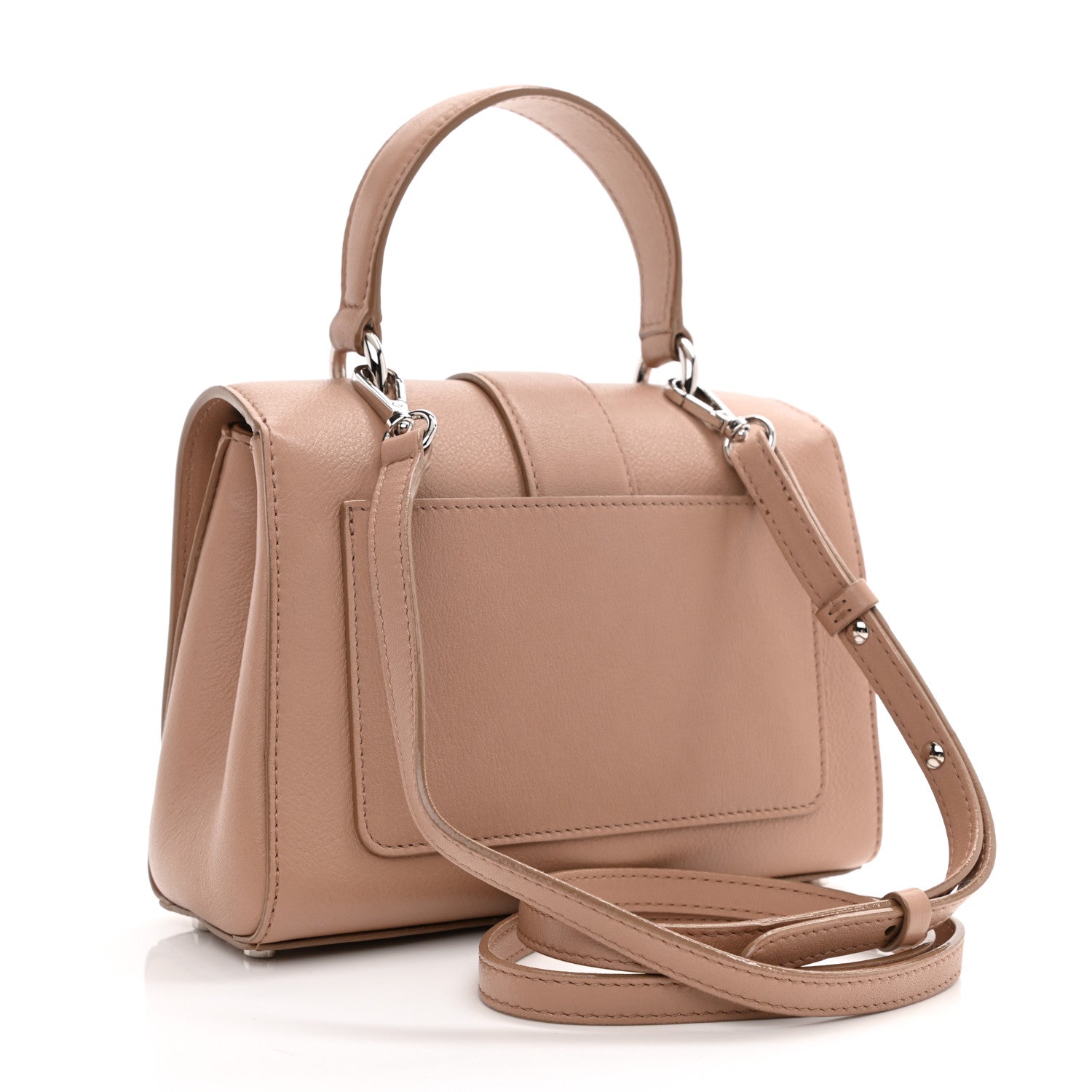 Jimmy Choo Calfskin Crystal Medium Cheri Top Handle Bag Powder Pink 4 of 17