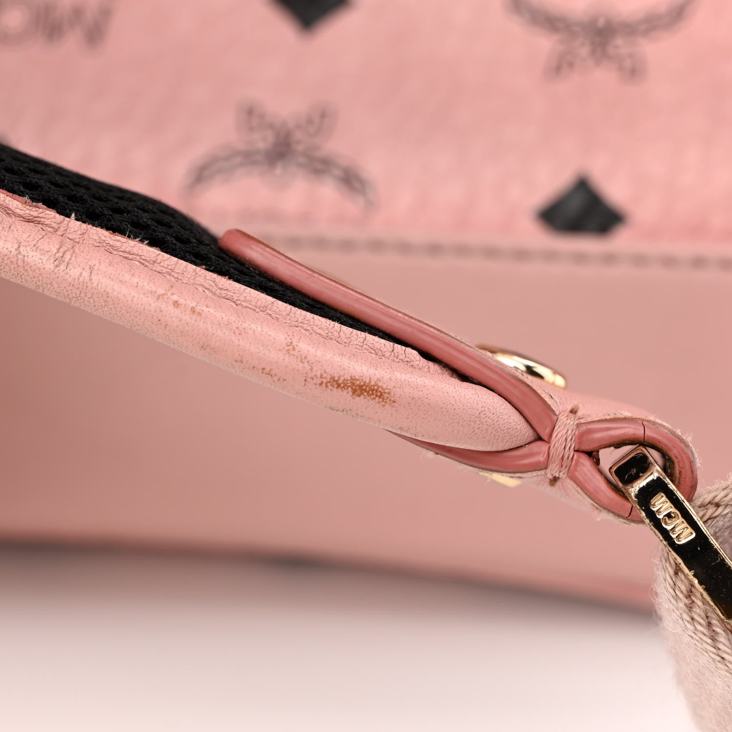 MCM Visetos Medium Side Studs Stark Backpack Soft Pink 17 of 20