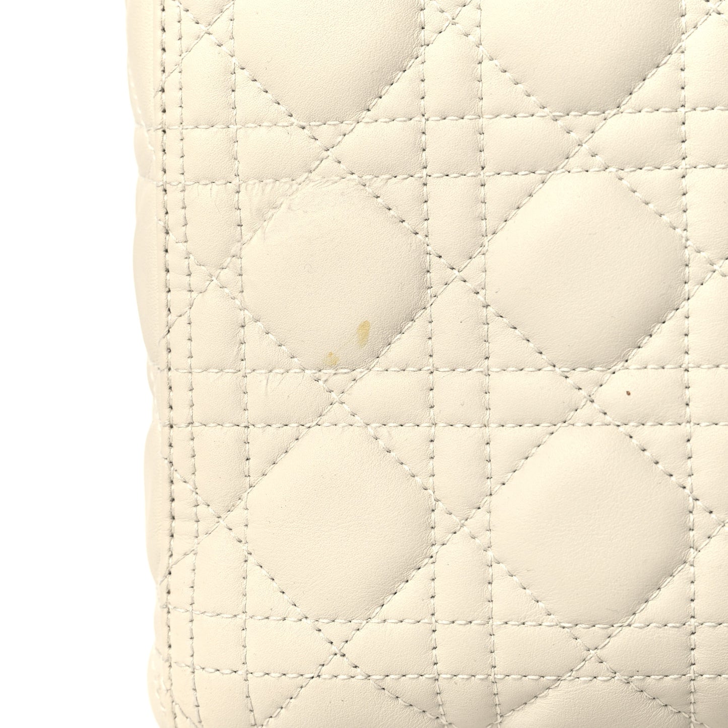 Ultra Matte Calfskin Cannage Medium Lady Dior Latte