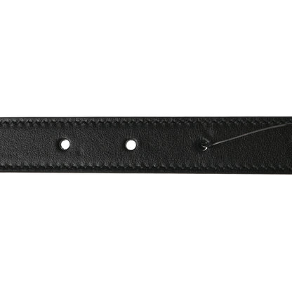 Gucci Calfskin Snakeskin Interlocking G 20mm Belt 85 34 Black Explosive Yellow 6 of 6