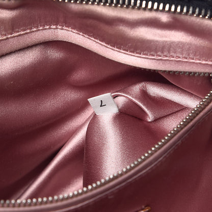 Prada Calfskin Diamond Pleated Clutch Black 7 of 12