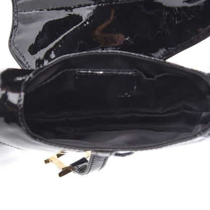 Christian Dior Patent Diorissimo Saddle Wristlet Black 4 of 10