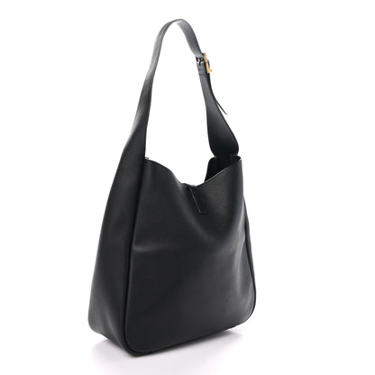 Saint Laurent Smooth Calfskin Large Le 5 A 7 Soft Hobo Black 3 of 10