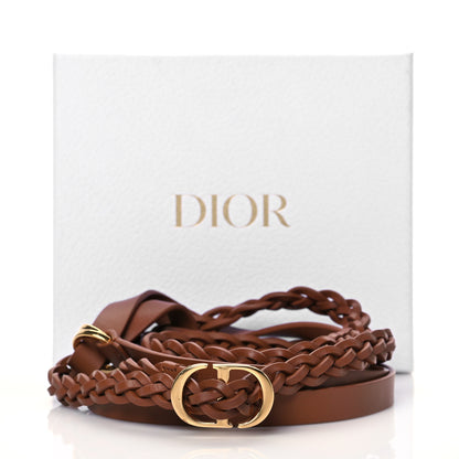 Christian Dior Calfskin Braided Belt 75 Brown 6 of 6