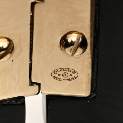 Chanel Resin Quilted CC Cuff Bracelet White Black 4 of 5