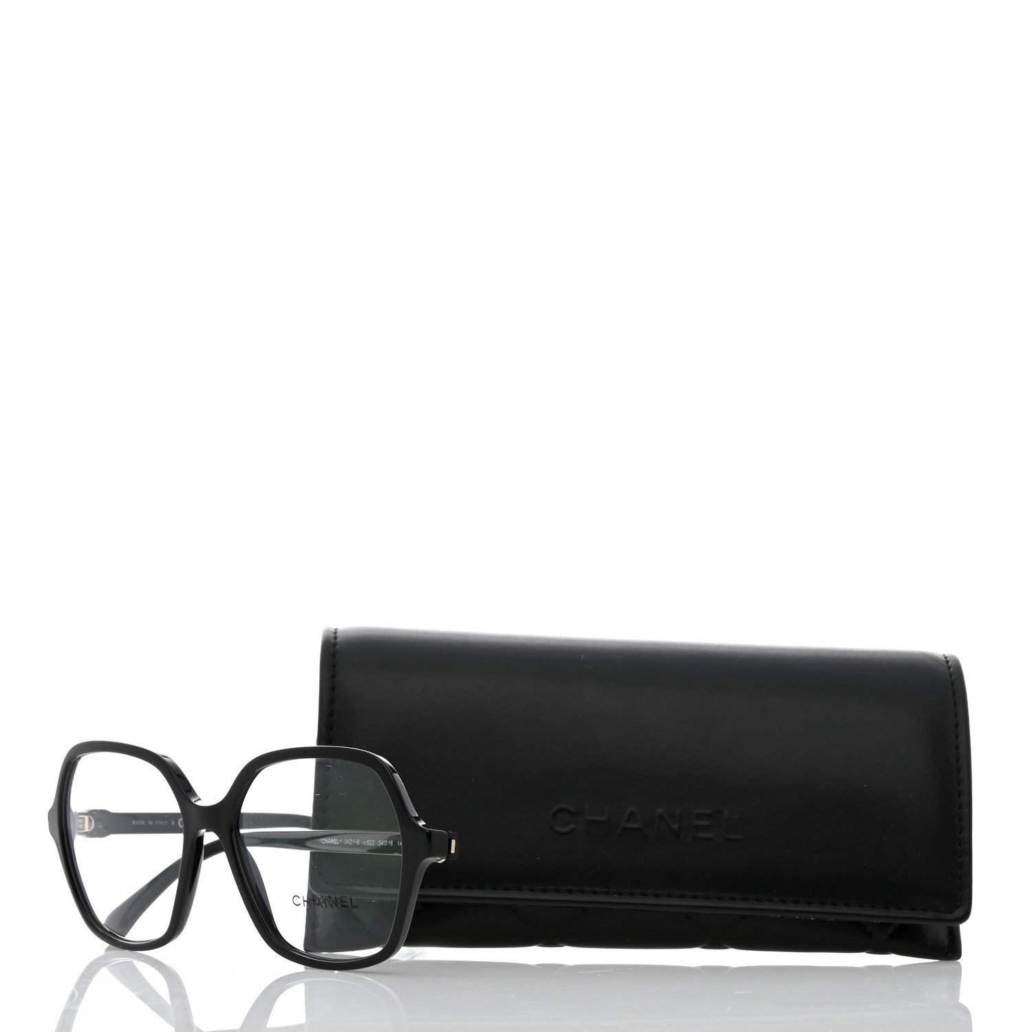 Chanel Acetate CC Eyeglasses 3421-B Black 7 of 7