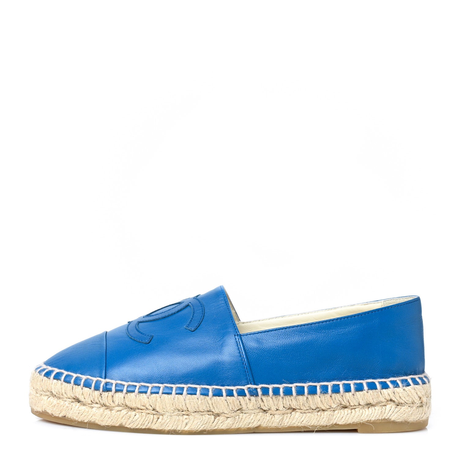 Chanel Lambskin CC Espadrilles 37 Blue 1 of 8