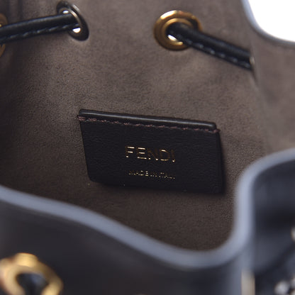 Fendi Vitello Liberty F is Fendi FF Studded Mini Mon Tresor Bucket Bag Black 6 of 9