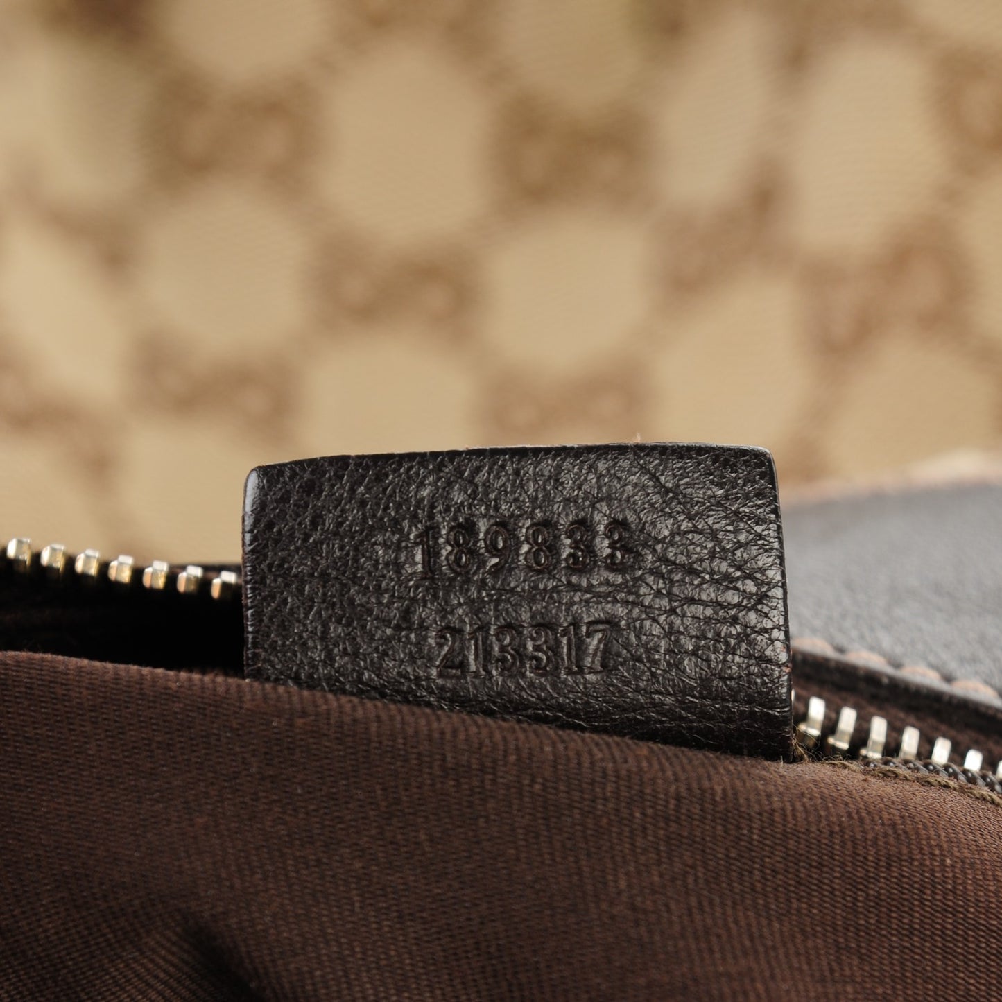 Monogram Large D Gold Hobo Dark Brown