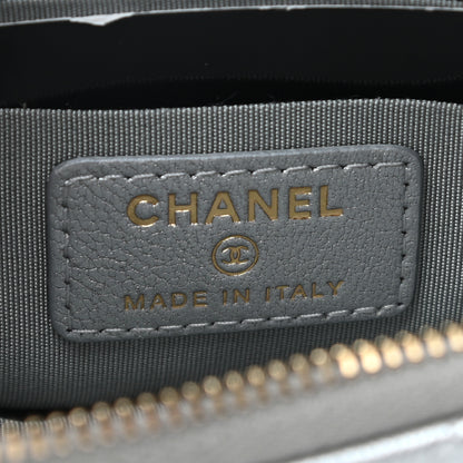 Chanel Lambskin Quilted Chanel 19 Phone and Card Holder Silver 6 of 7