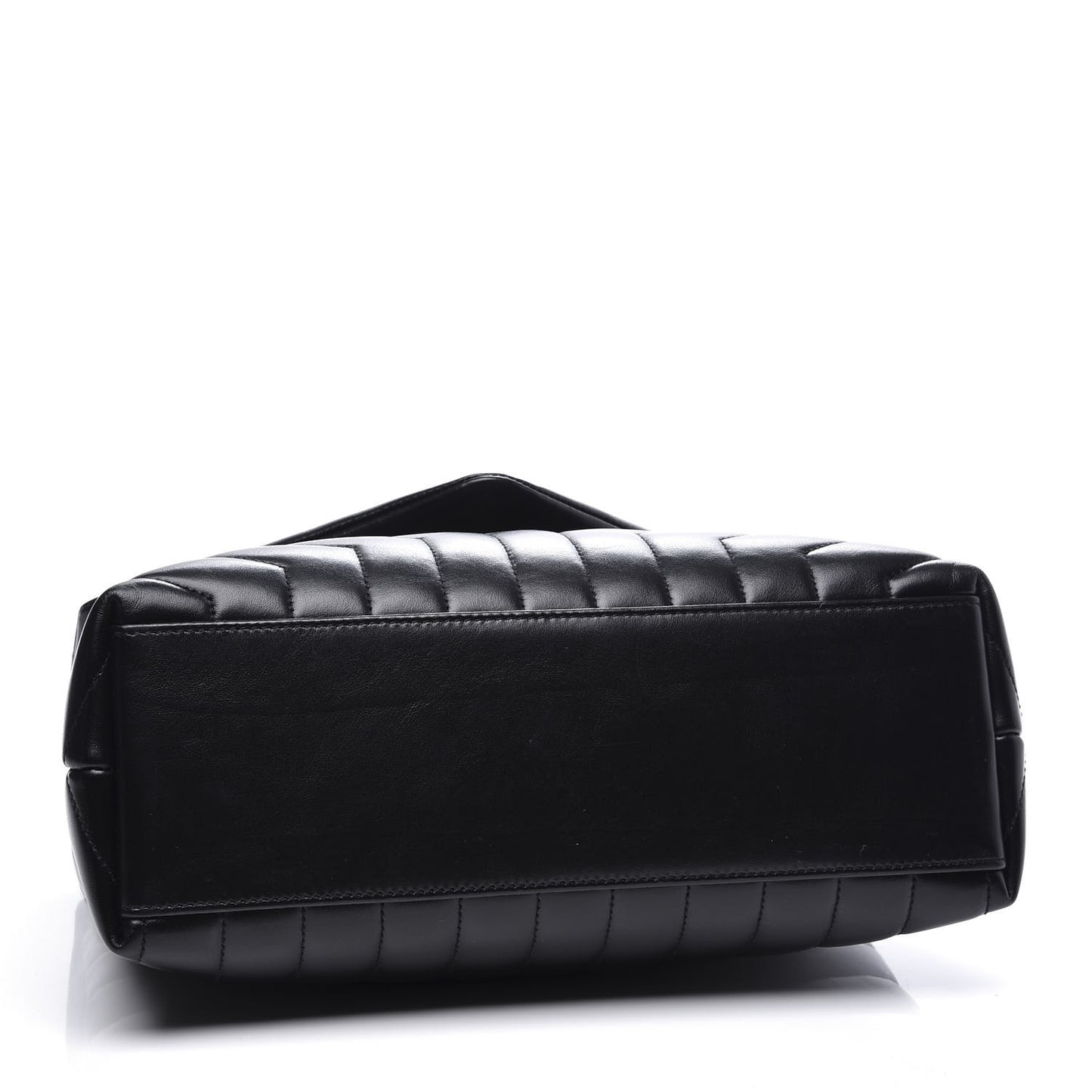 Calfskin Y Quilted Monogram Medium Loulou Chain Satchel Black