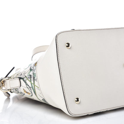 Gucci Canvas Flora Infinity Medium Nice Top Handle Dome Bag White 8 of 11