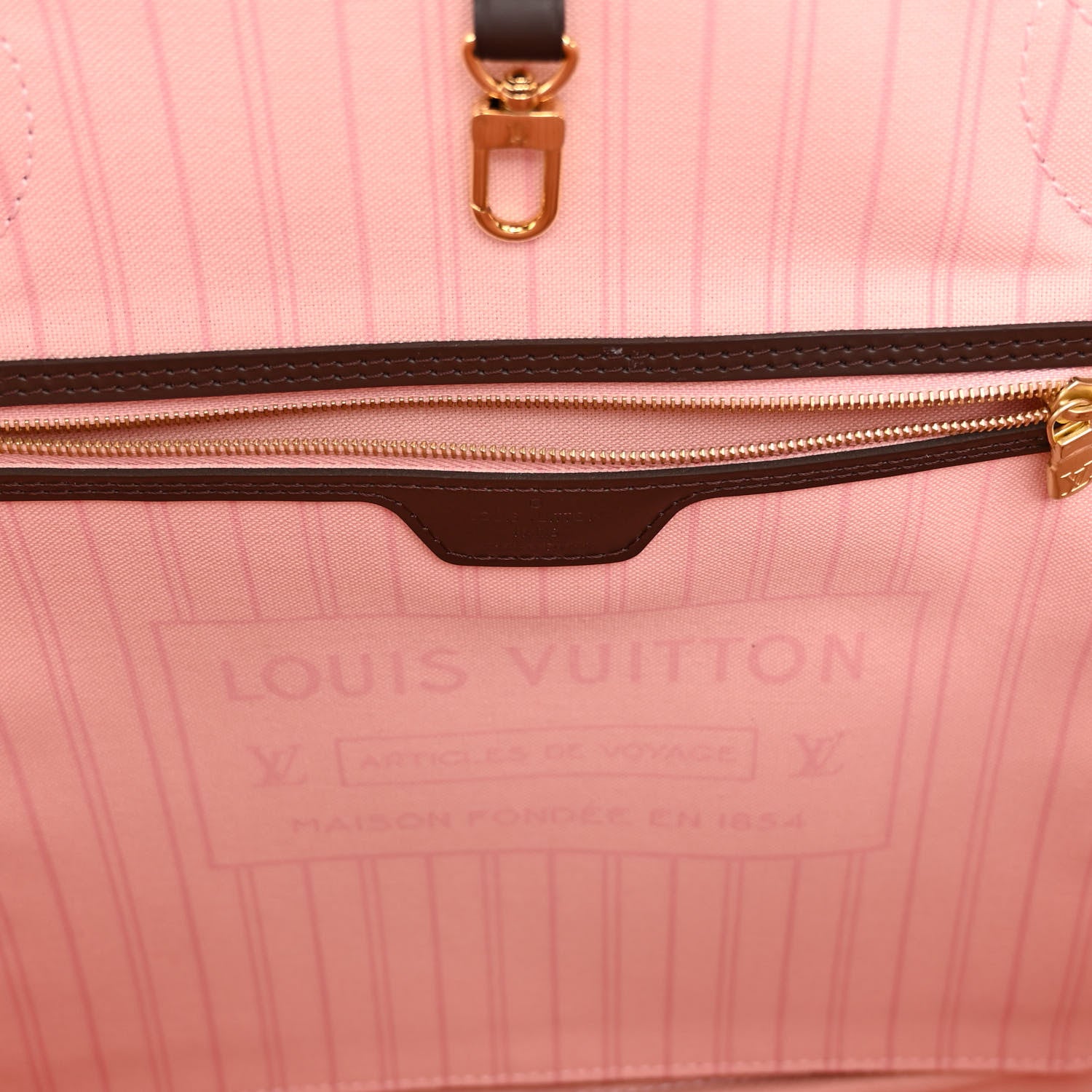 Louis Vuitton Damier Ebene Neo Neverfull MM Rose Ballerine 7 of 10