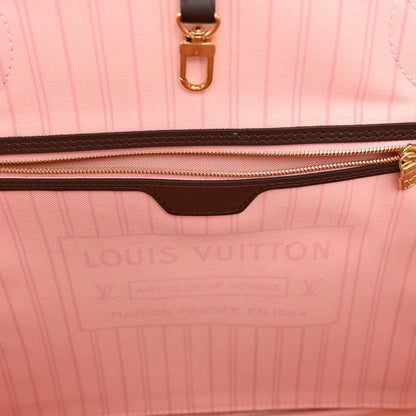 Louis Vuitton Damier Ebene Neo Neverfull MM Rose Ballerine 7 of 10