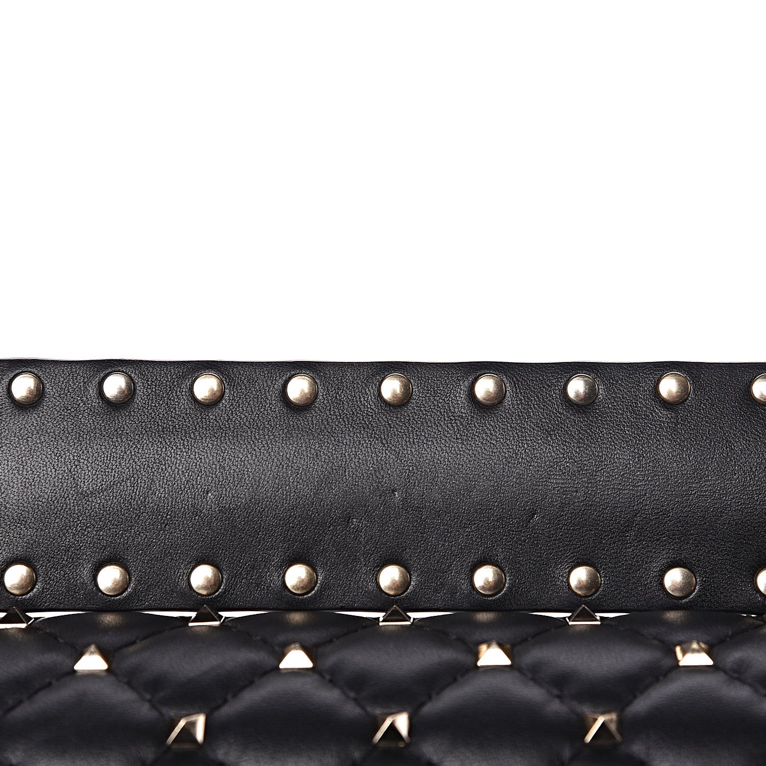 Valentino Garavani Lambskin VLTN Print Medium Rockstud Spike Shoulder Bag Black 12 of 16