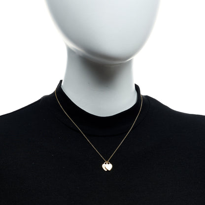 Tiffany 18K Yellow Gold Return to Tiffany Mini Double Heart Tag Pendant Necklace 2 of 6