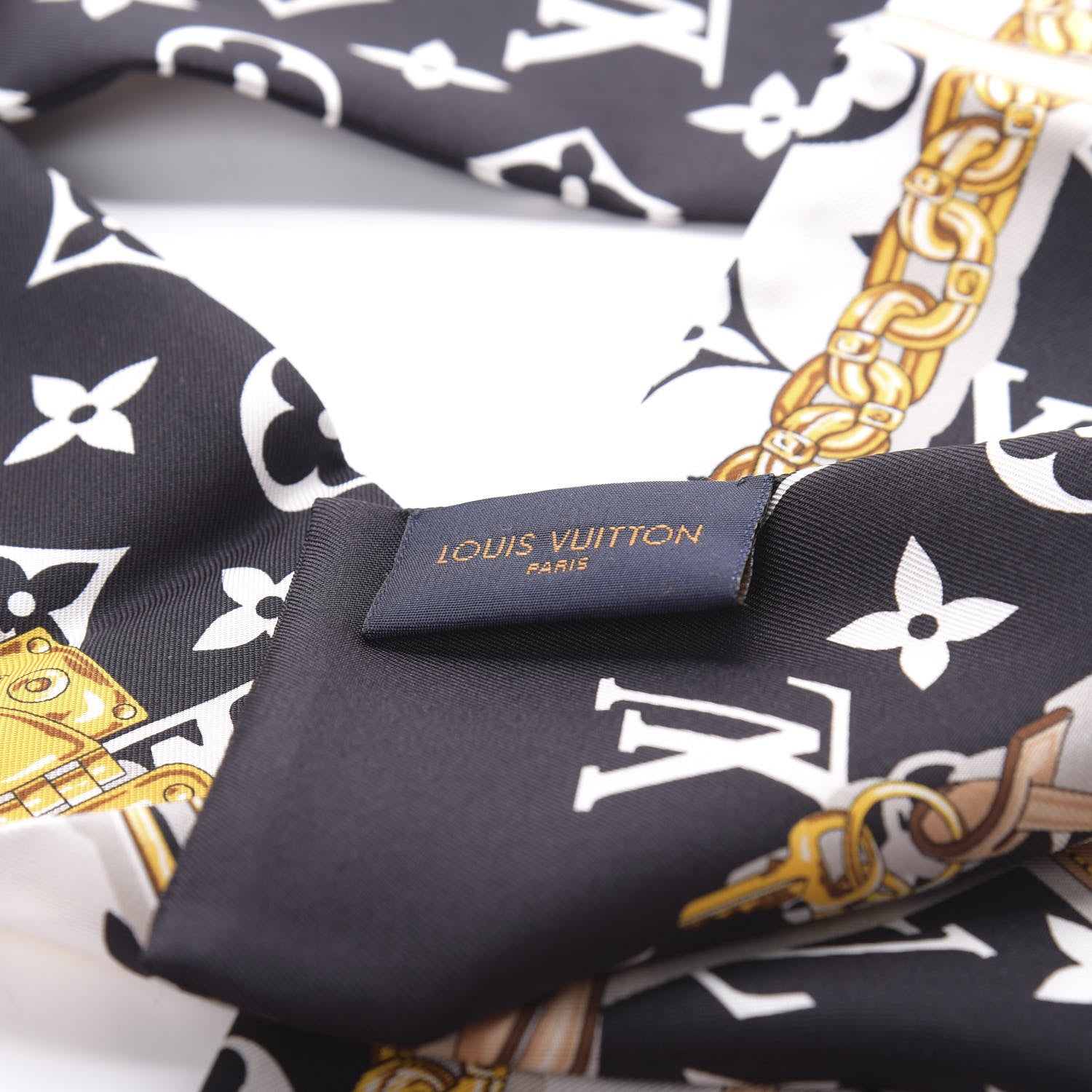 Louis Vuitton Silk Monogram Confidential Bandeau Black 3 of 4
