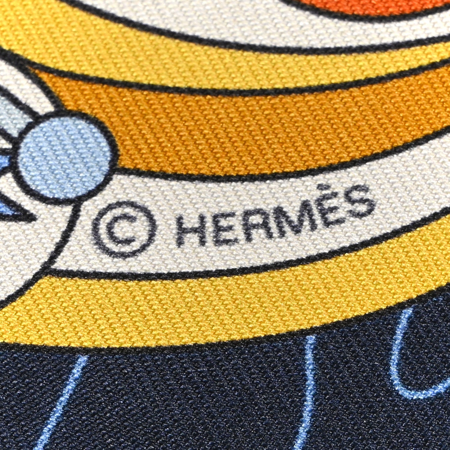 Hermes Silk Odyssey Twilly Marine Gold Ciel Marine Gold Ciel 6 of 6