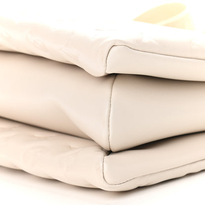 Louis Vuitton Lambskin Embossed Monogram Coussin PM Beige Cream 8 of 9