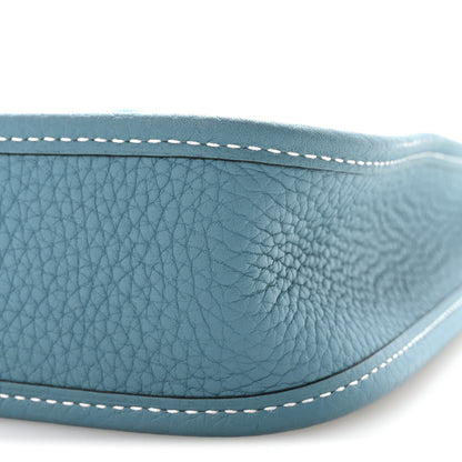 Hermes Taurillon Clemence Evelyne TPM New Blue Jean 10 of 11