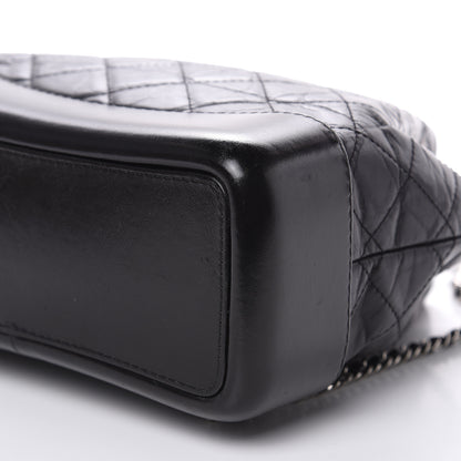 Chanel Aged Calfskin Quilted Small Gabrielle Backpack Black 9 of 11