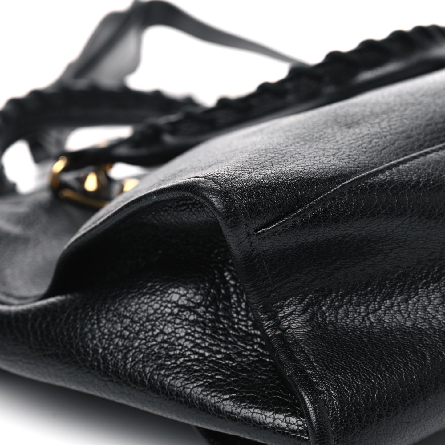 Chevre Gold Metallic Edge Hardware City Black