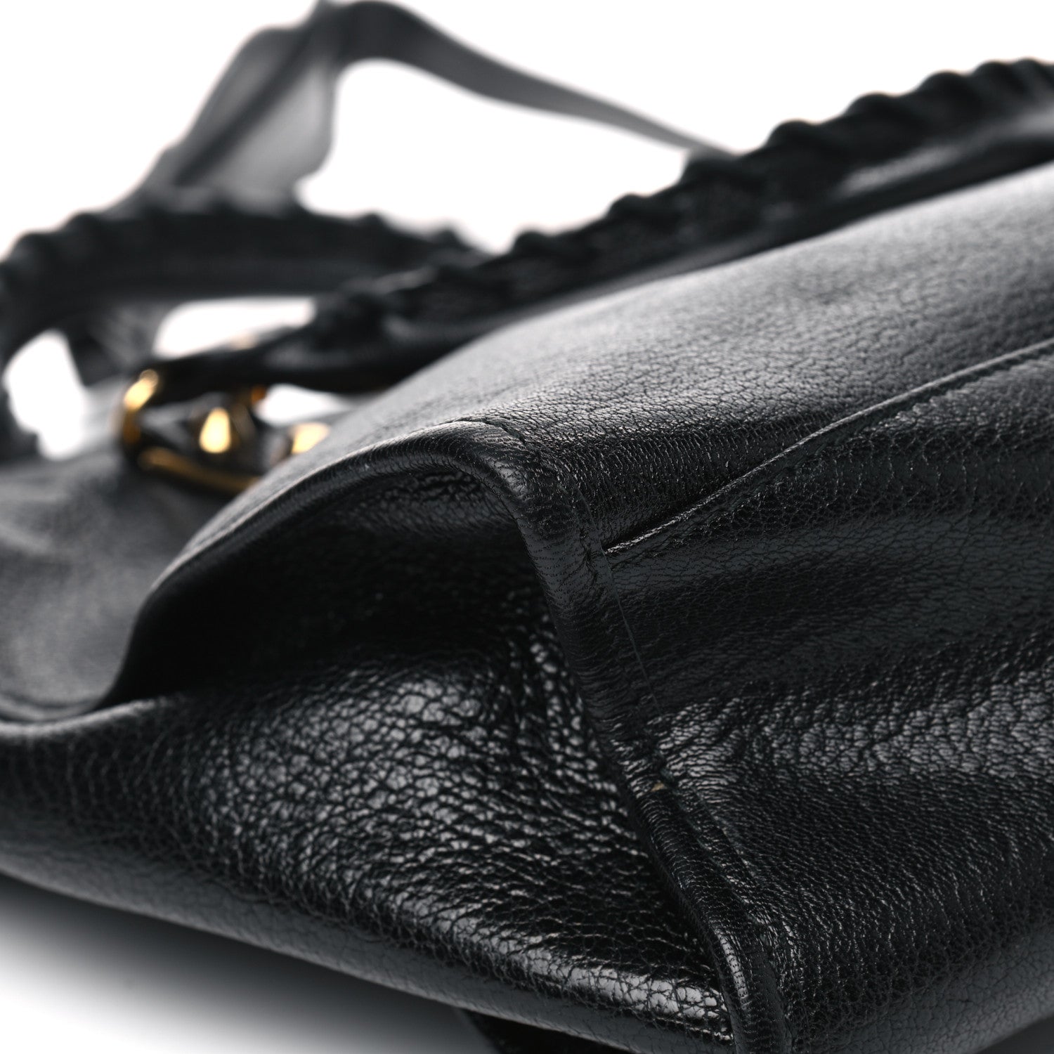Balenciaga Chevre Gold Metallic Edge Hardware City Black 7 of 8