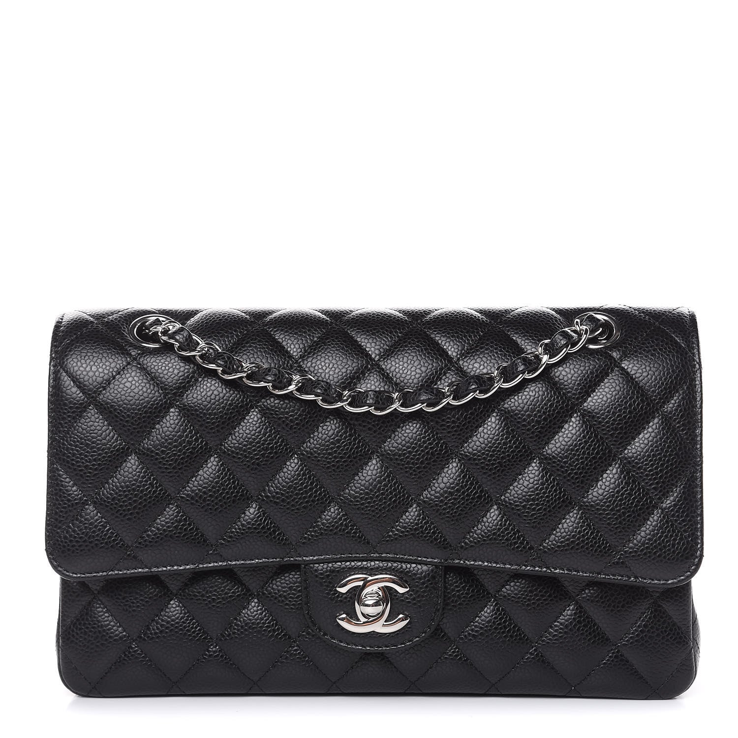 Chanel Caviar Quilted Medium Double Flap Black 1 of 10