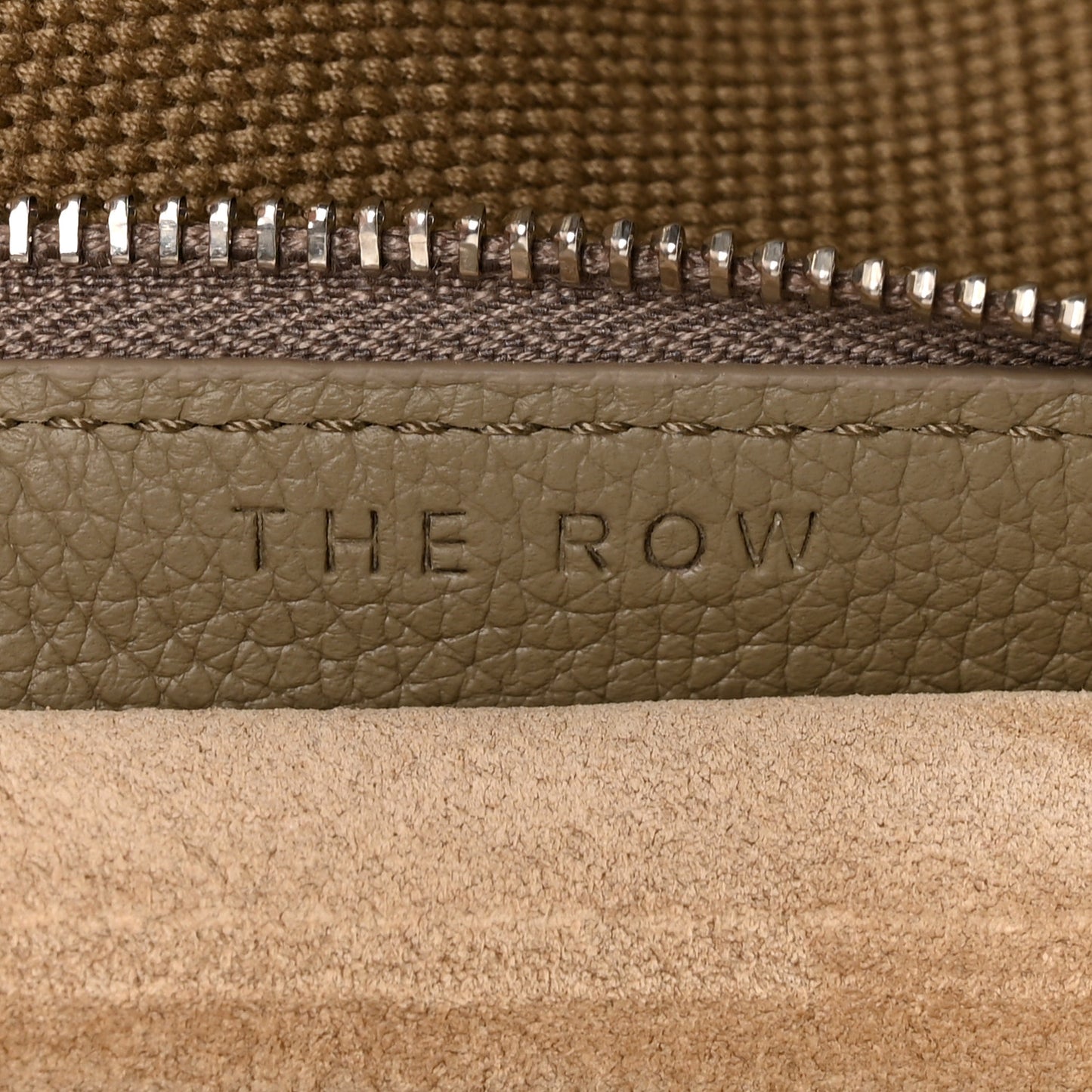 Grained Calfskin Large Slouchy Banana Bag Military Beige