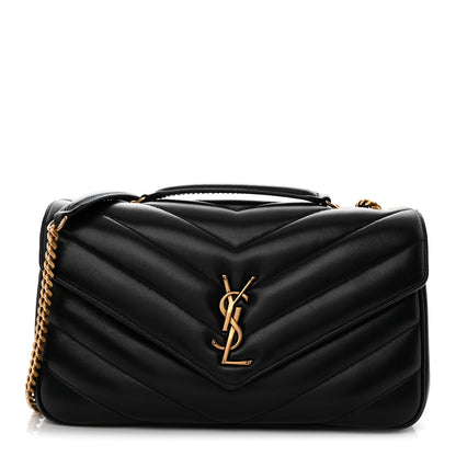 Saint Laurent Lambskin Chevron Quilted Medium LouLou Black 1 of 13