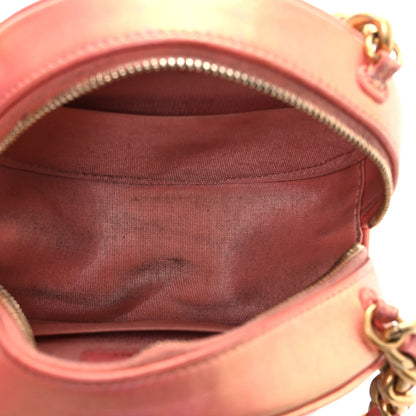 Chanel Iridescent Calfskin Quilted Chanel 19 Round Clutch With Chain Pink 5 of 11