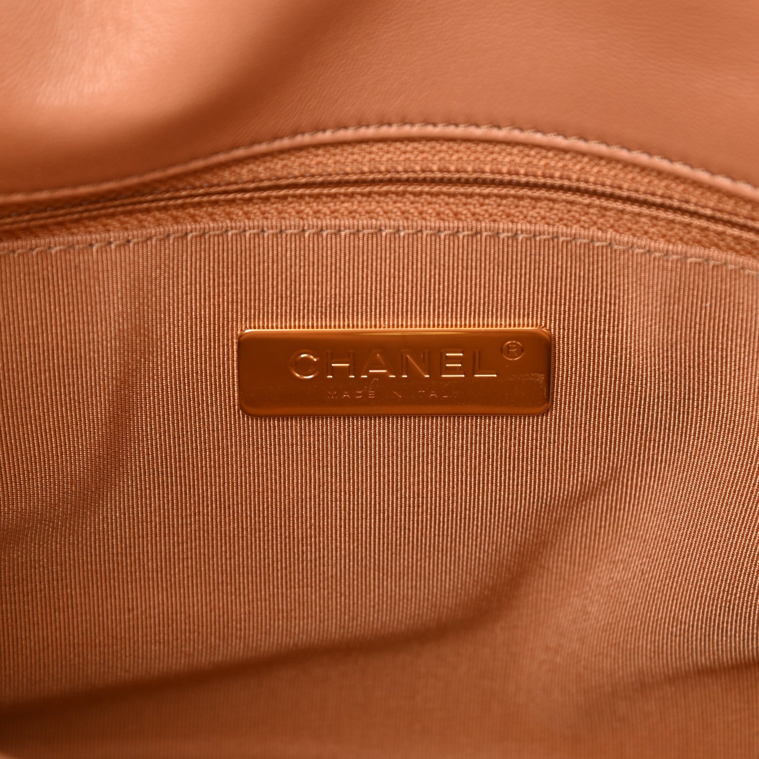 Chanel Lambskin Quilted Large Chanel 19 Flap Brown 5 of 10