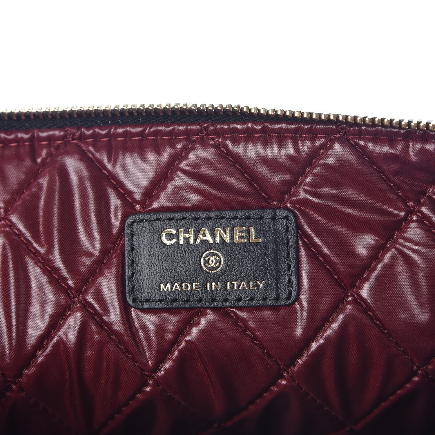 Chanel Aged Calfskin Quilted Medium Lucky Charms Cosmetic Case Black 6 of 8