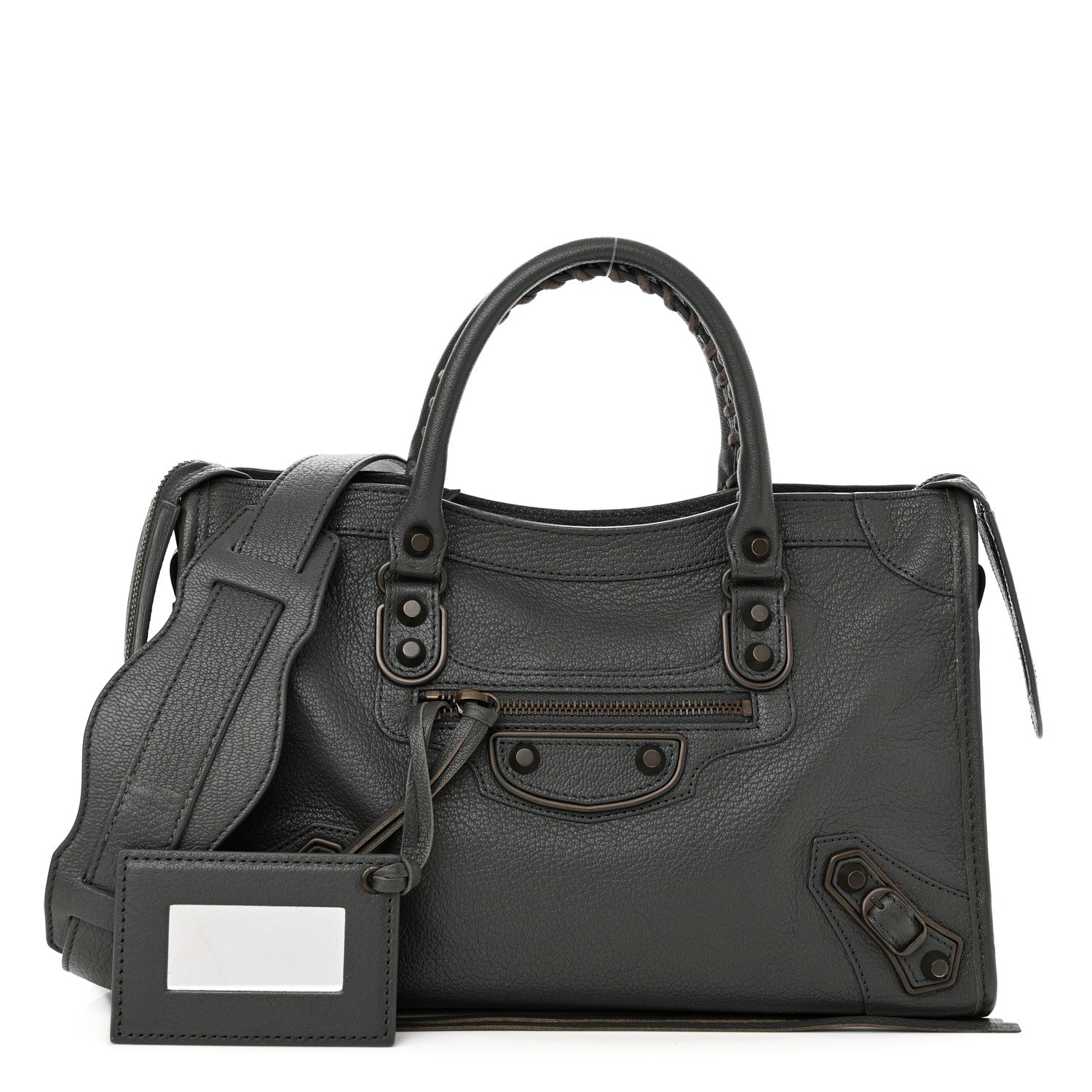 Balenciaga Chevre Classic Hardware Metallic Edge S City Gris Fossile 1 of 9