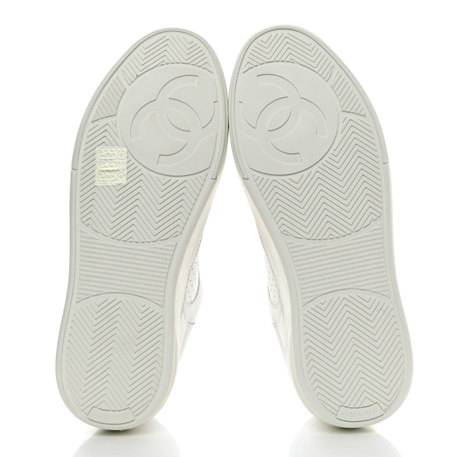 Chanel Calfskin CC Womens Sneakers 37 White 5 of 10