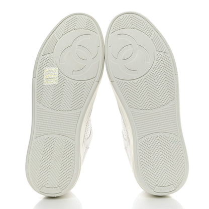 Chanel Calfskin CC Womens Sneakers 37 White 5 of 10