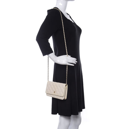 Chanel Caviar Quilted Wallet On Chain WOC White 2 of 14