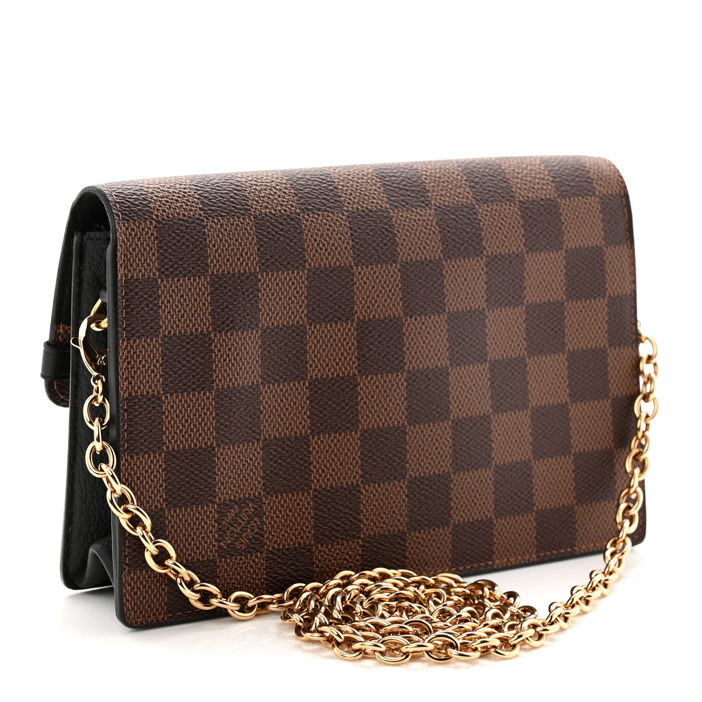 Damier Ebene Vavin Chain Wallet Black