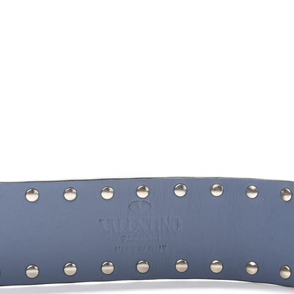 Valentino Garavani Suede Rockstud Spike Shoulder Strap Blue 4 of 5