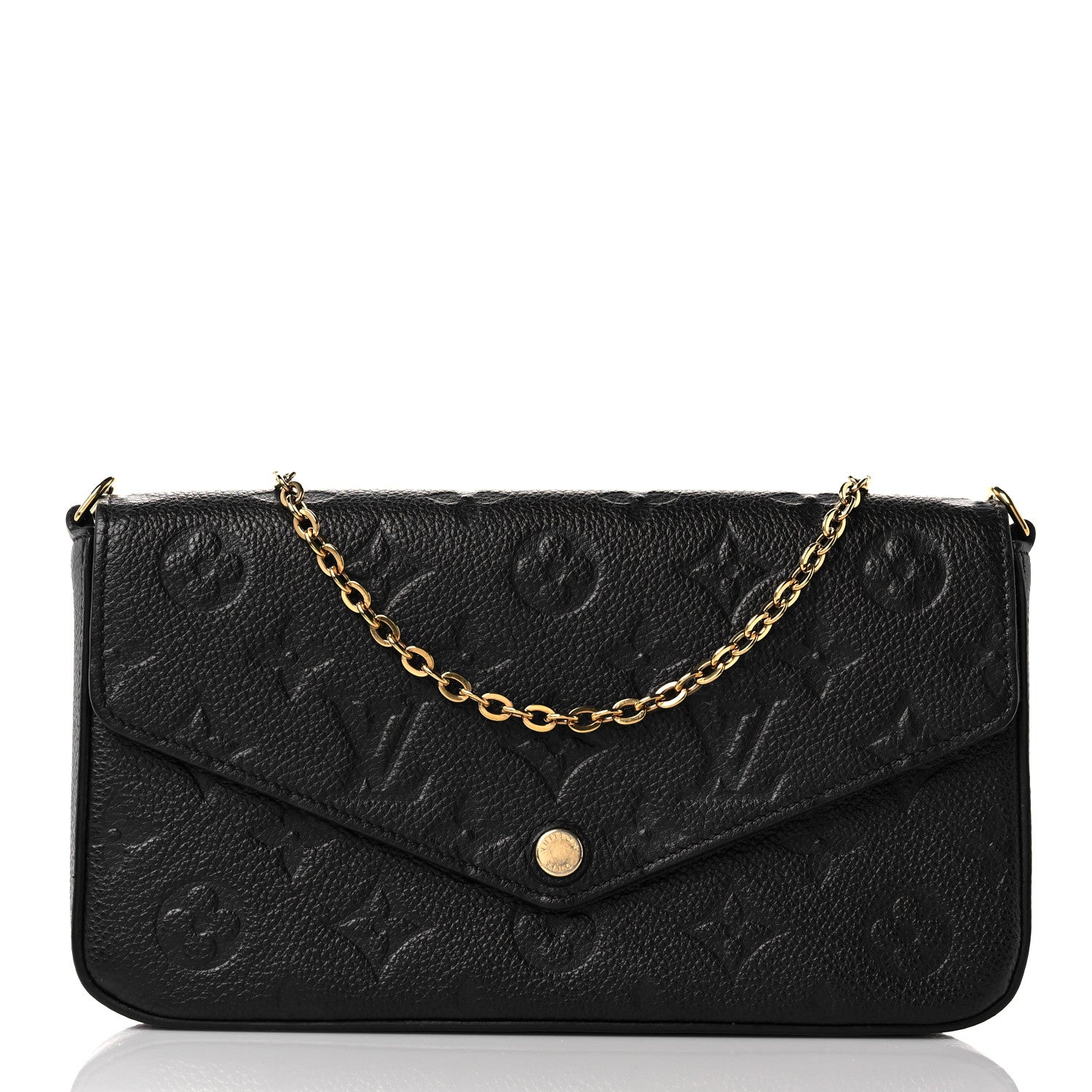 Louis Vuitton Empreinte Pochette Felicie Chain Wallet Black 4 of 10