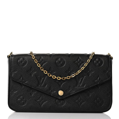 Louis Vuitton Empreinte Pochette Felicie Chain Wallet Black 4 of 10